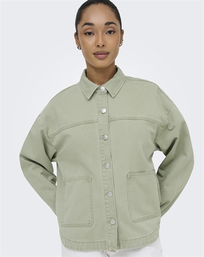 Only - ONLLara Denim Shacket Jakke - Laurel Wreath